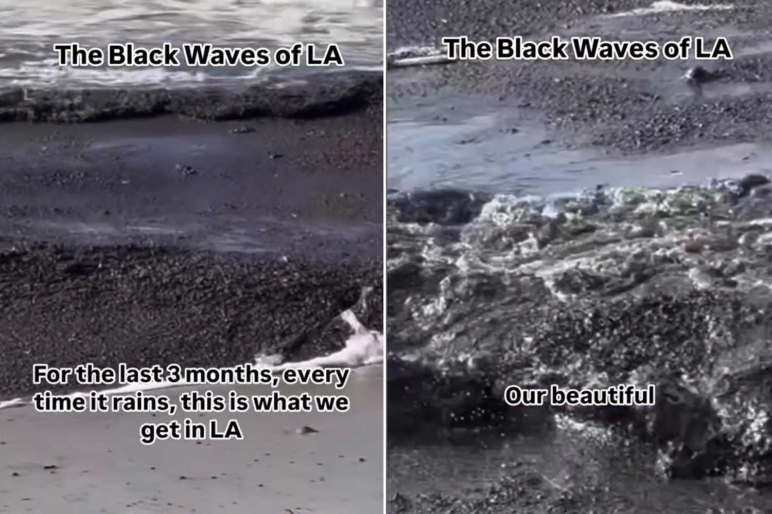 black waves in Los Angeles