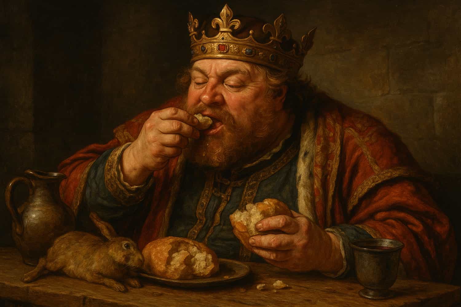middleage king eating