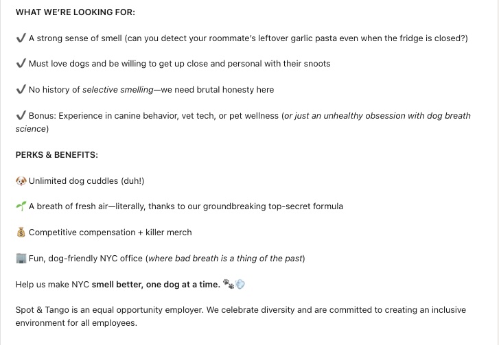 Job offer