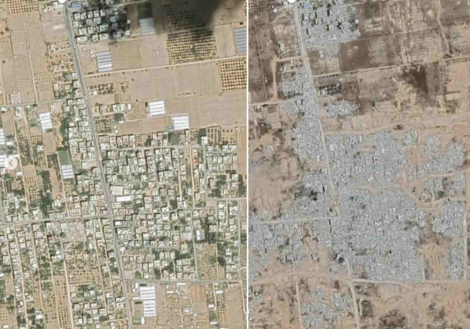 Gaza images from satellite