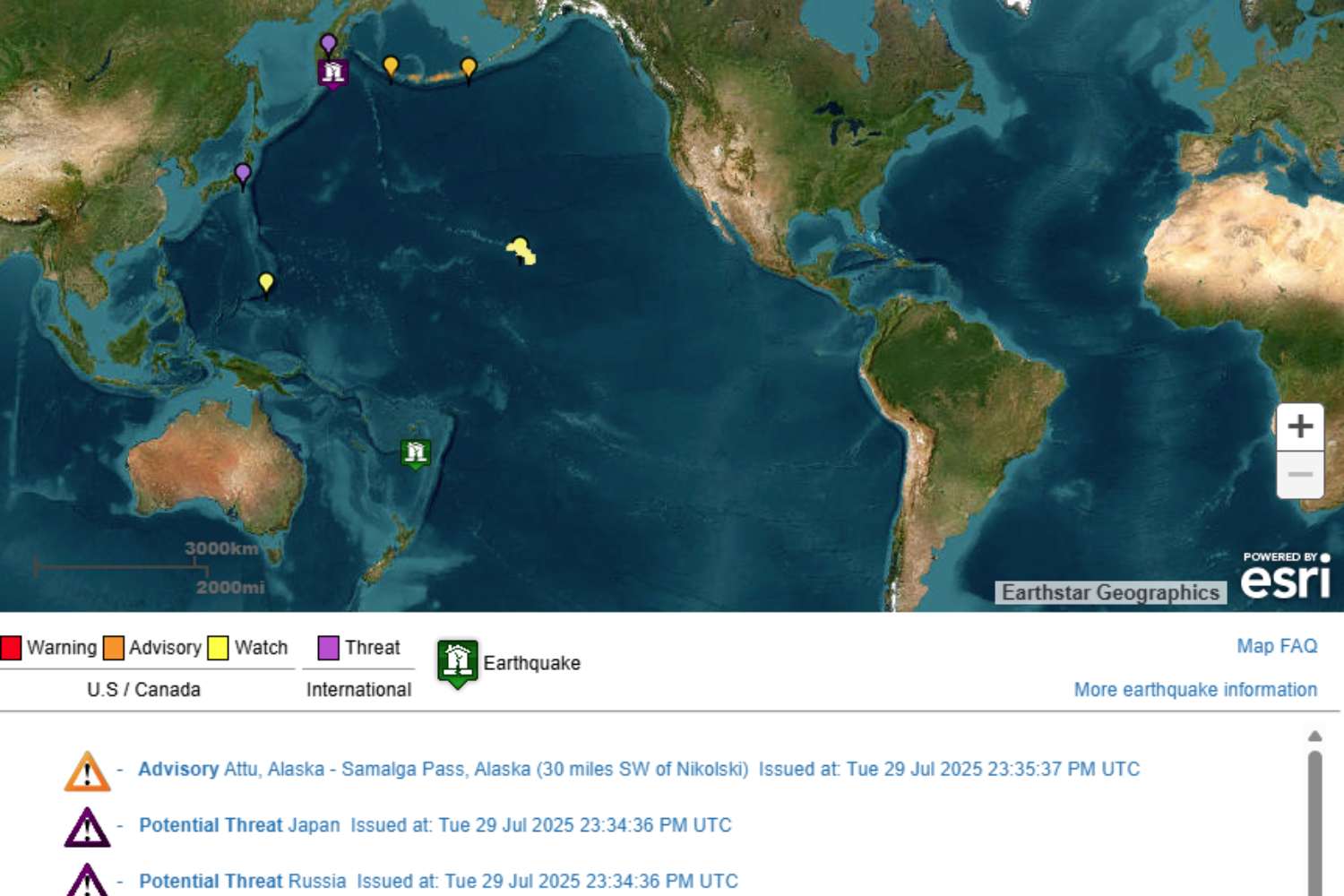 Earthquake tsunami