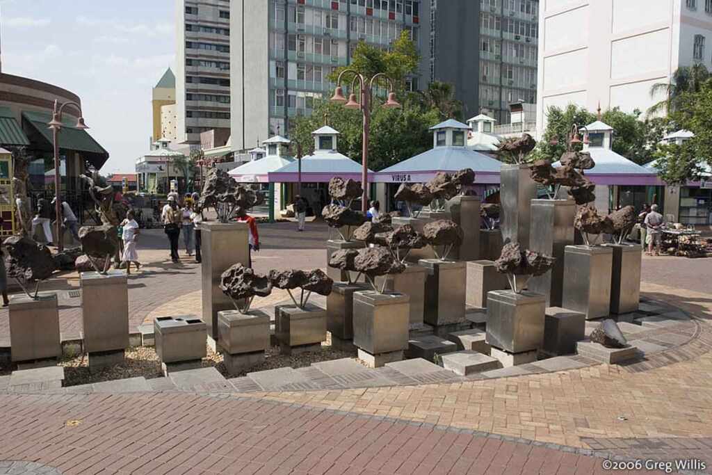 Namibia, meteorite fountain