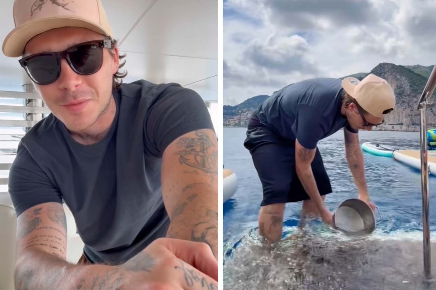 Beckham pasta with sea water