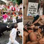 activists take on pamplona's bull run
