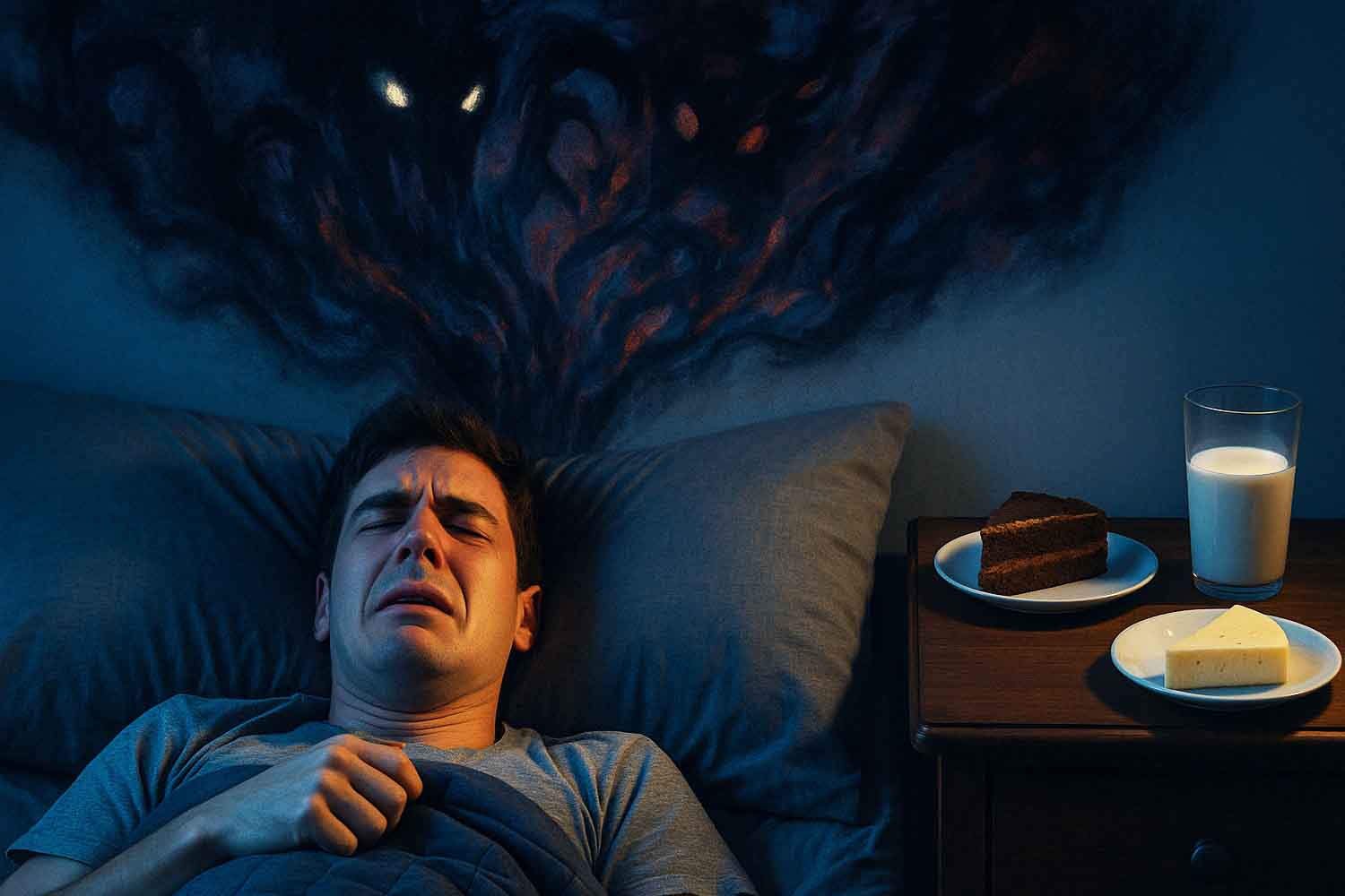 lactose intolerance, and an increase in disturbing dreams