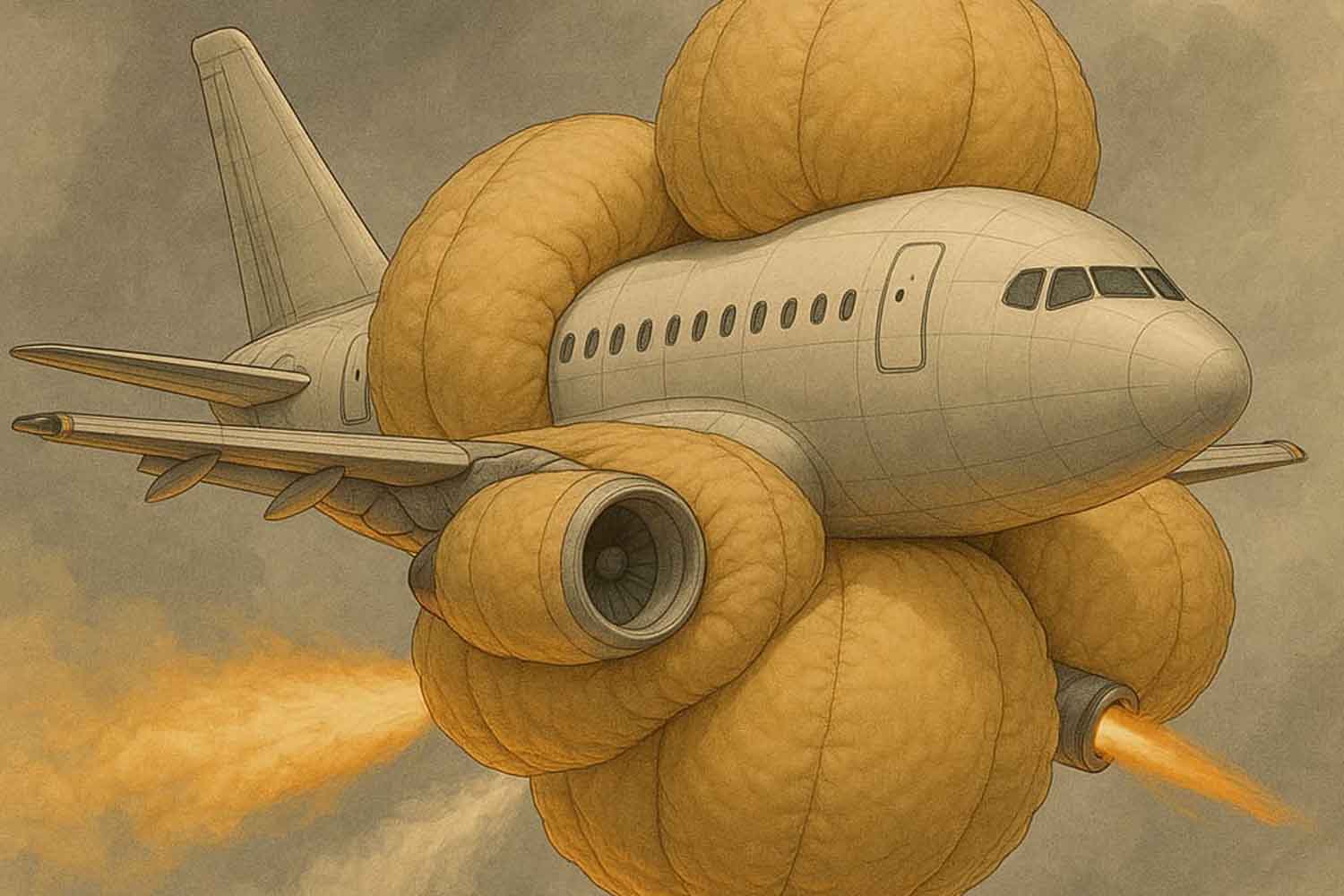 Airbag for airplane