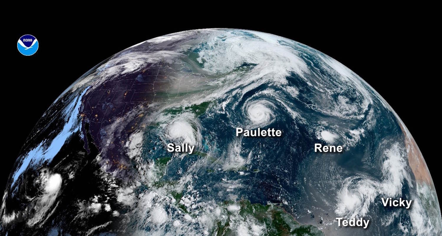 tropical storms in the Atlantic and Pacific oceans