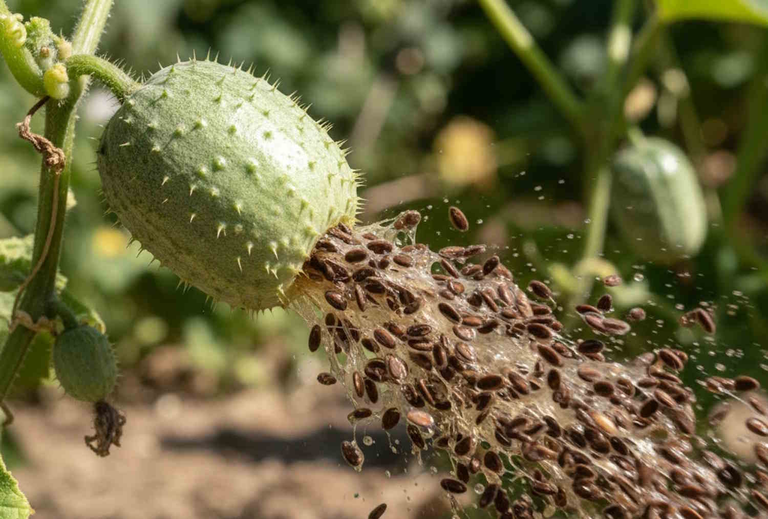 Like a perfect weapon: watch the impressive ballistics behind the "explosive" cucumber that shoots its seeds