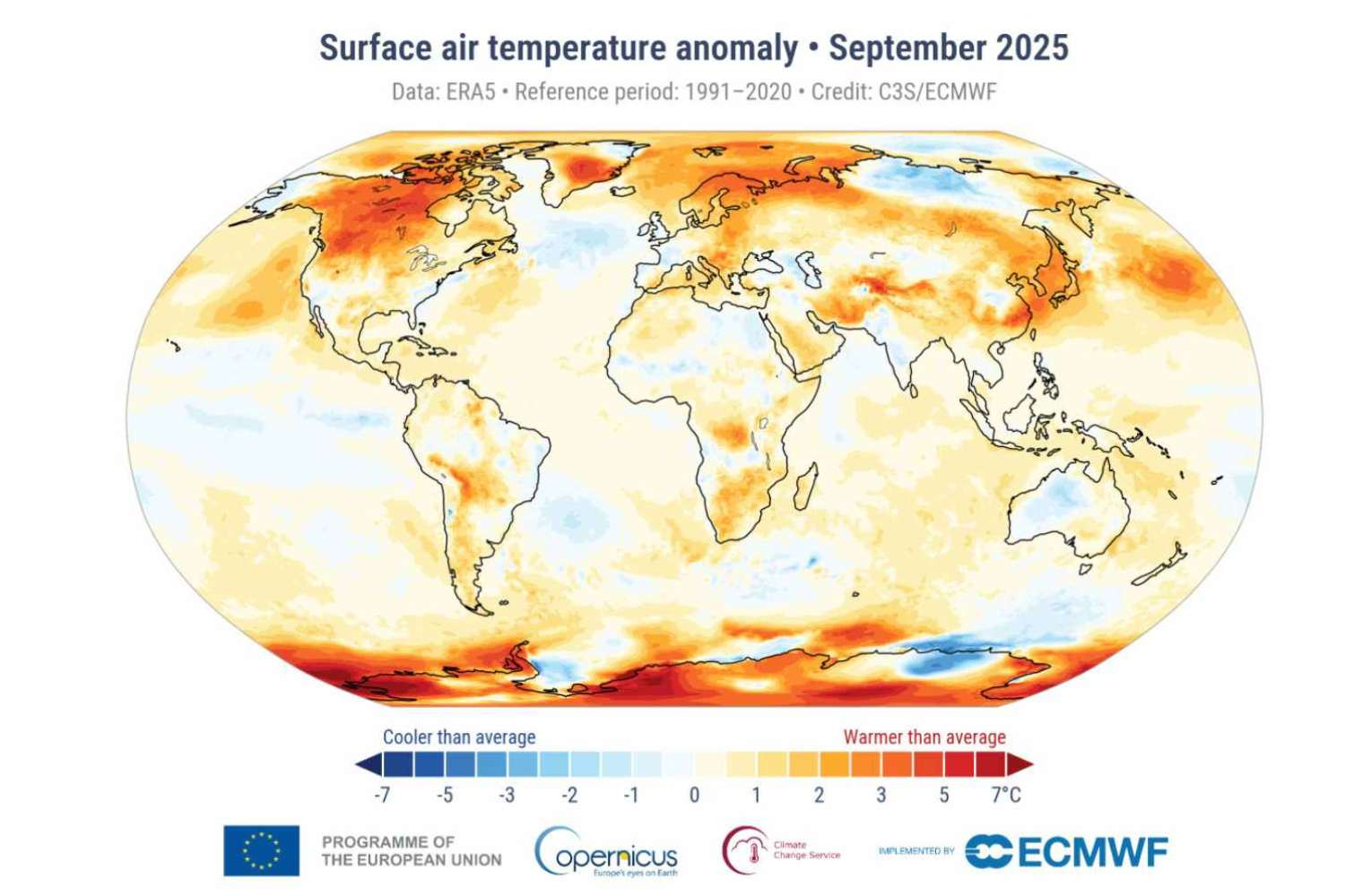 September 2025 Was the Third Hottest on Record (While Glaciers Continue to Retreat)