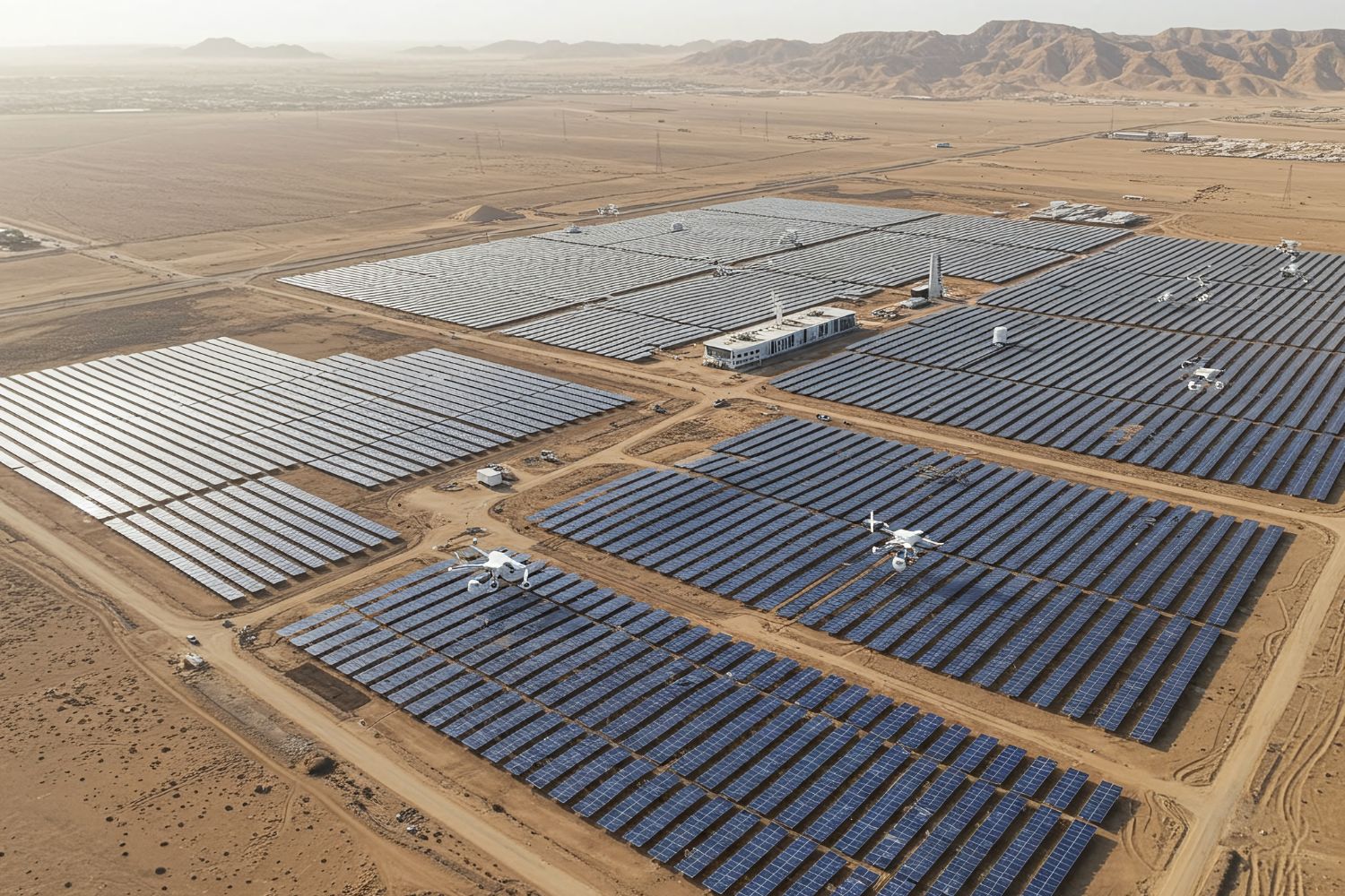 Desert solar power: A massive 1.5 GW plant is rising near Dubai, in the heart of oil country